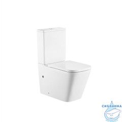 Унитаз ABBER Rechteck AC1210T компакт белый, безободковый, смыв торнадо