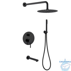 Душевая система Abber Emotion  250 1 режим AF8817B (черный матовый)