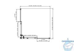 Душевое ограждение Aquatek AQ ARI KV 10020BL 100x100 профиль черный, стекло прозрачное (без поддона)