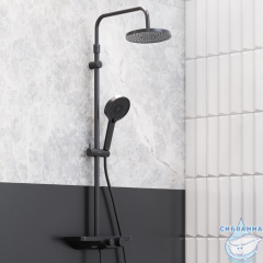 Душевая система Damixa Apollo 947730300 (черный матовый)