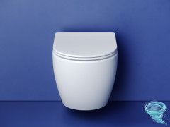 Унитаз подвесной безободковый, смыв торнадо Ceramicanova Metropol Rimless CN4002T с сиденьем быстросъемным Soft Close (микролифт)