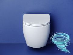 Унитаз подвесной безободковый, смыв торнадо Ceramicanova Metropol Rimless CN4002T с сиденьем быстросъемным Soft Close (микролифт)