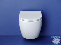 Унитаз подвесной безободковый, смыв торнадо Ceramicanova Metropol Rimless CN4002T с сиденьем быстросъемным Soft Close (микролифт)
