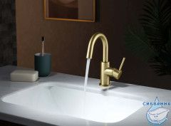 Смеситель для раковины Aquatek Европа AQ1307BG (золото шлифованное)