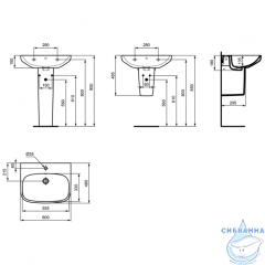 Полупьедестал Ideal Standard  i.life T471301