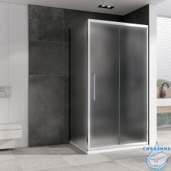 Душевое ограждение ABBER Schwarzer Diamant AG30170MH-S75M 170x75 профиль хром, стекло матовое (без поддона)