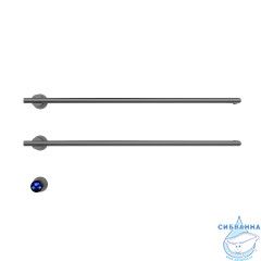 Полотенцесушитель электрический Terminus Рондо П2 35х76 (с возможностью скрытого подключения) (оружейная сталь)