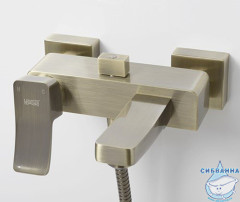 Смеситель для ванны WasserKRAFT Exter 1601 с душевым гарнитуром (бронза)