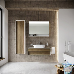  Шкаф-зеркало Ravak Step 100 см белый X000001421