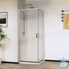 Душевое ограждение Vincea City 100x90 профиль хром, стекло прозрачное VSS-5CT9010CL