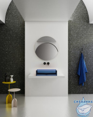 Раковина на столешницу 60 см ABBER Kristall AT2803Saphir