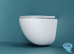 Унитаз подвесной безободковый Ceramicanova Vogue Rimless CN4008T с сиденьем быстросъемным Soft Close (микролифт)