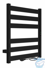Полотенцесушитель электрический Indigo Oktava Slim П6 (с таймером) 50х60 черный муар (с возможностью скрытого подключения, подключение R/L)