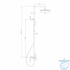 Душевая система Raglo 300 1 режим R10.24.05 (сатин)