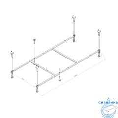 Каркас для ванны AM.PM Func 170x75