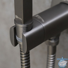 Встраиваемый смеситель с гигиеническим душем Lemark Solo LM7172GM (графит)