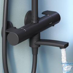 Душевая система Am.Pm X-Joy 230 1 режим F0785A522 (черный матовый)