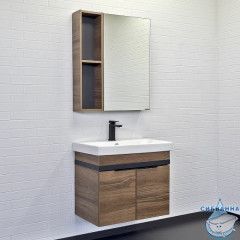 Тумба Comforty Соло 70 дуб темный с раковиной Comforty 70 00-00010978