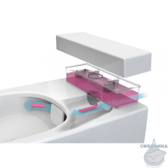 Унитаз подвесной безободковый Vitra Metropole Rim-Ex VitrAfresh 7672B003-1686 с сиденьем Soft Close (микролифт)