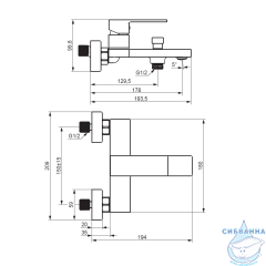 Смеситель для ванны Damixa Gala 531000000 (хром)