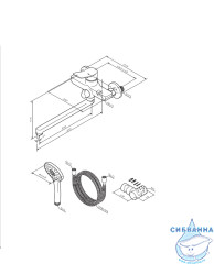 Смеситель для ванны AM.PM X-Joy F85A95000 с аксессуарами (хром)