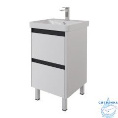 Тумба Dreja Luxury plus 50 с раковиной  Luxury 50 белый матовый