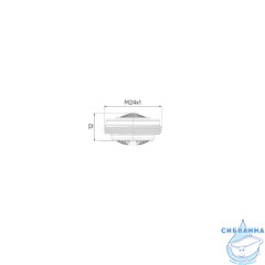 Аэратор для смесителя, пластик, M24, бескорпусный, наружная резьба, под монетку, IDDIS, 996P24A3SMCF