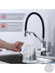 Смеситель для кухни Raglo R85.62 (хром/черный)