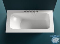 Ванна из искусственного камня Salini Orlando Vasta Kit 190x100 (материал solix, матовый)