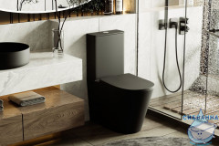 Унитаз напольный Abber Bequem AC1112TMB  с бачком и сиденьем Soft Close (микролифт)