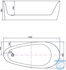 Акриловая ванна Allen Brau Priority 2 170x80 белый глянцевый