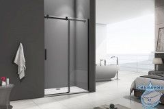 Дверь в нишу Bas Galaxy  WTW-110-C-B профиль черный, стекло прозрачное