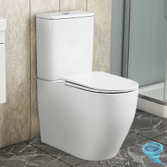 Унитаз напольный безободковый Azario Bonelle AZ-1229A с бачком и сиденьем Soft Close (микролифт)