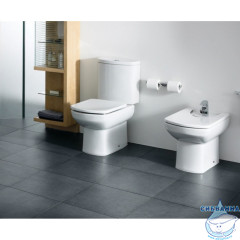 Унитаз напольный Roca Dama Senso Compacto 342518000 с бачком и сиденьем быстросъемным Soft Close (микролифт)