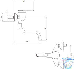 Смеситель для кухни Jacob Delafon Kandel E659RU-CP