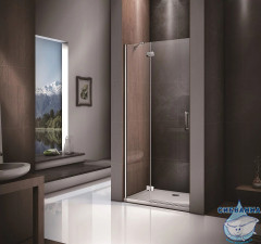 Дверь в нишу Bas Saturn WTW-130-C-CH-L профиль хром, стекло прозрачное