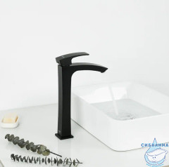 Смеситель для раковины Gappo G1007-16 (без донного клапана) (черный матовый)