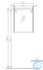 Шкаф-зеркало Акватон Нортон 65 1A249102NT010