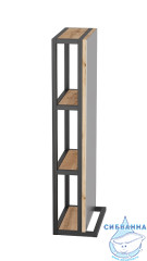 Пенал зеркальный 1Marka Grunge Loft 35П дуб вотан Ц0000007985