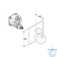 Встраиваемый смеситель для ванны Kludi Decus 54810N075 (брашированное золото)