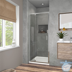 Дверь в нишу Vincea Intra 70-80 профиль хром, стекло прозрачное VDP-1I7080CL