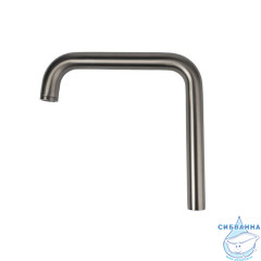 Излив для смесителя, кухня, L-образный, нерж. сталь, 200х330 мм, поворотный, графит, IDDIS, 995L20G5SM