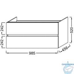 Тумба под раковину Jacob Delafon Tolbiac 100 дуб давос натуральный с раковиной Vivienne 100