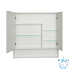 Шкаф-зеркало Акватон Сканди 90 см белый матовый 1A252302SD010