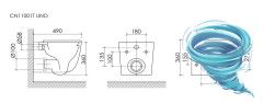 Унитаз подвесной безободковый Ceramicanova Uno Rimless CN11001T с сиденьем быстросъемным Soft Close (микролифт)