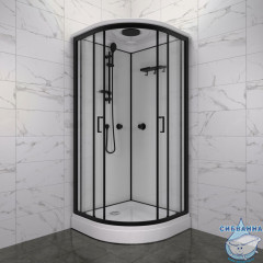 Душевая кабина Тритон Прайм 90x90 профиль черный, стекло прозрачное Щ0000071582