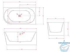 Акриловая ванна ABBER AB9257-1.5 R 150х78 с каркасом