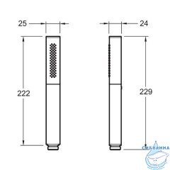 Ручной душ Jacob Delafon Shift Square E14788-CP