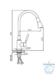 Смеситель кухни Frap F4044-8 (белый/хром)