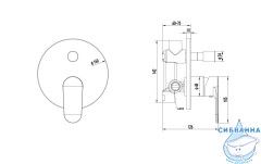 Встраиваемый смеситель для ванны Aquatek Ника AQ1846CR (хром)